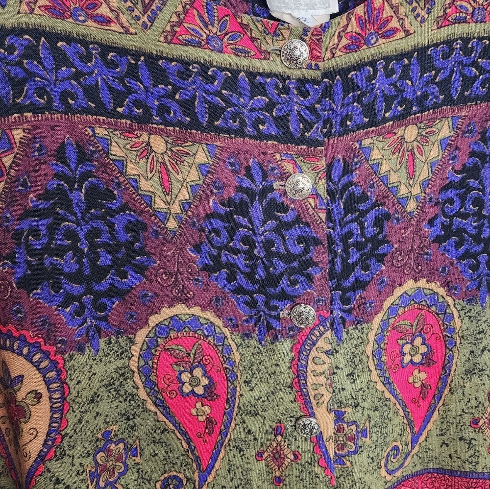 70's Puff Bishop Sleeve CottageCore Sweater Top Size 12 - Picture 4 of 7